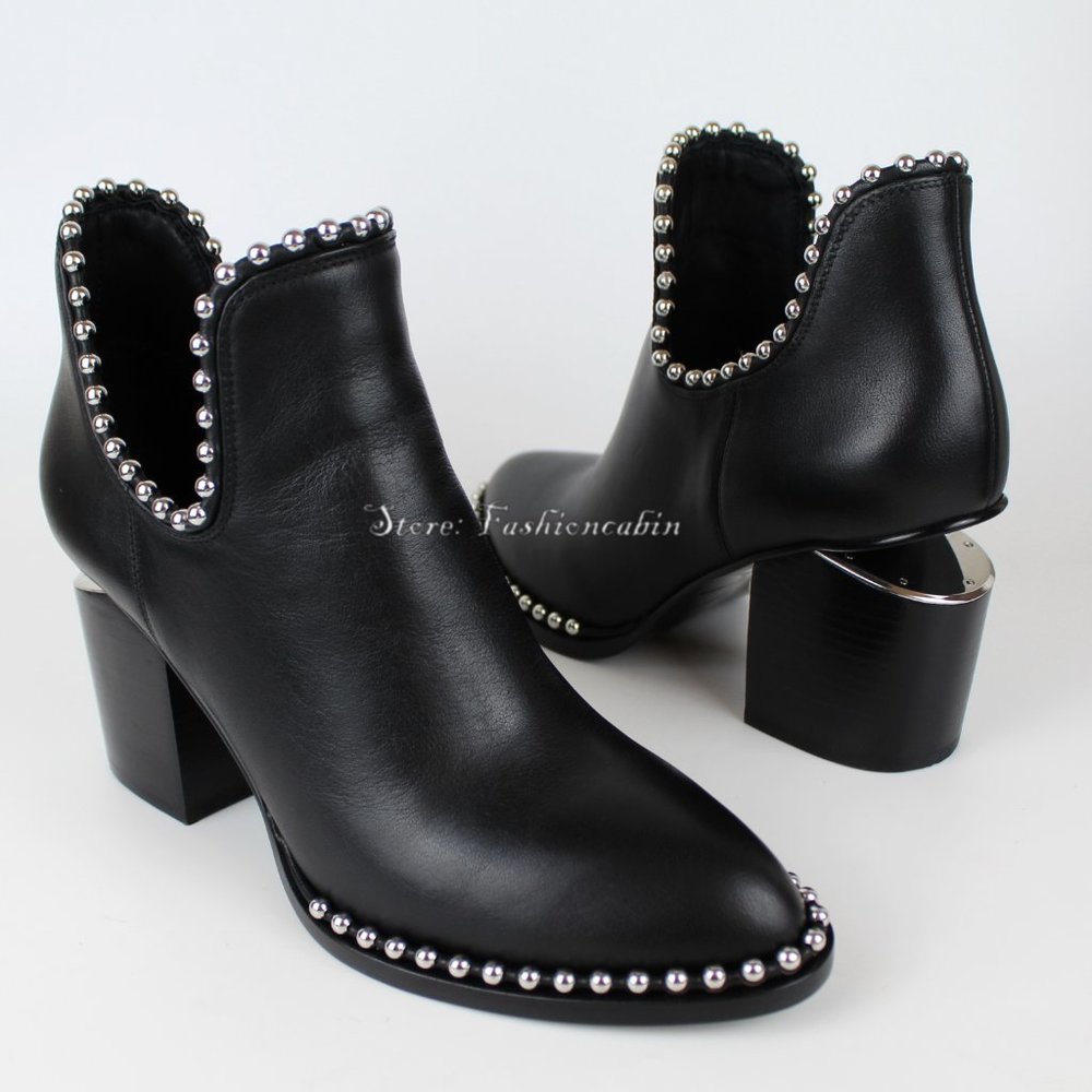 New ALEXANDER WANG Gabi Studded Booties - Picture 4 of 13